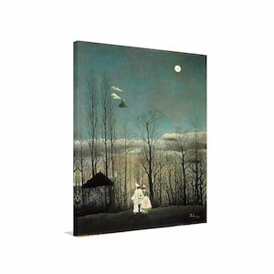 Henri Rousseau - A Carnival Evening 1886 Canvas Wall Art, Henri Rousseau Reproduction Canvas Home Decor, Famous Artist Paintings, Jungle Art
