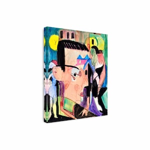 Ernst Ludwig Kirchner - Self-Portrait (1928) Canvas Art,Famous Artwork,Expressionism Wall Art,Kirchner Print, Reproduction Canvas Home Decor