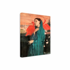 Young Woman with Ibis by Edgar Degas Canvas Art, Famous Painting, Impressionism Art, French Artist,Reproduction Canvas Art,Modern Home Decor
