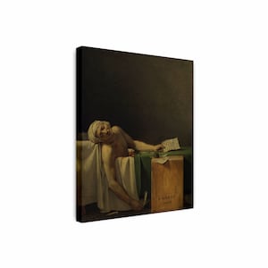 Jacques-Louis David - Death of Marat 1793 Leinwandkunst, Geschichtsmalerei, Neoklassizismus Kunst, Geschichtswandkunst, Reproduktion Canvas Home Decor
