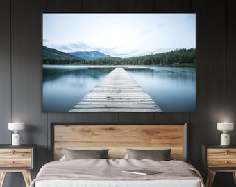 Lake Pier Leinwanddruck: Landschaftsdruck