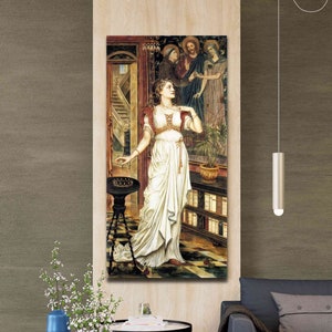 La Corona de Gloria 1896 - Evelyn De Morgan, Arte en lienzo, Pintura simbólica, Arte romántico, Arte mural de De Morgan, Impresión en lienzo reproducida