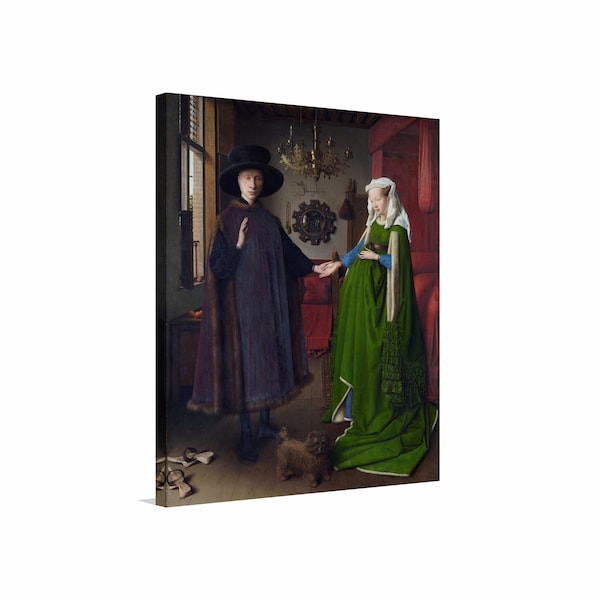 Jan Van Eyck - The Arnolfini Portrait Canvas Wall Art,Portrait Canvas,Famous Painting,Arnolfini Wedding Print,Reproduction Canvas Home Decor