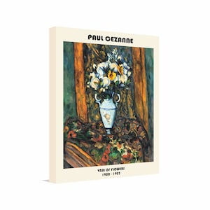 Paul Cézanne - Vase of Flowers Canvas Print, Still Life Print, Flower Canvas, Flower Wall Art, Modern Art Decor, Reproduction Canvas Print
