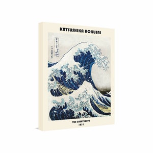 Katsushika Hokusai - The Great Wave Canvas Print, Hokusai Canvas, Hokusai Wall Art, Japanese Art, Japanese Kanvas,Ukiyo-e, Nautical Wall Art