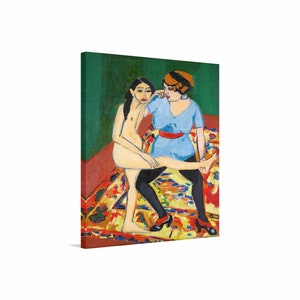 Dance Training by Ernst Ludwig Kirchner Canvas Wall Art,Expressionist Art,Famous Artwork,Kirchner Exhibition Canvas,Reproduction Canvas Art