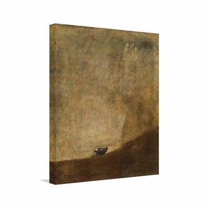The Dog by Francisco Goya Canvas Art,Famous Painting,Animal Wall Art,Goya Canvas,Minimalist Dog,Goya Art,Reproduction Canvas Art, Home Decor