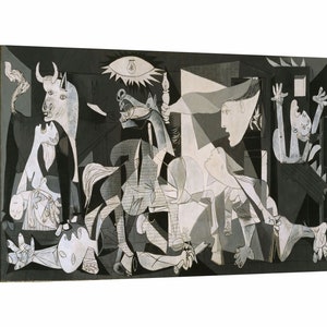 Pablo Picasso - Guernica Canvas Wall Art, Picasso Canvas,Famous Painting, Guernica Wall Decor,Reproduction Canvas Home Decor, Ready To Hang!