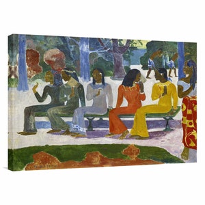 Paul Gauguin - The Market (Ta Matete) 1892 Canvas Wall Art, Famous Painting,Post-Impressionism Art,Reproduction Canvas Art,Gauguin Wall Art