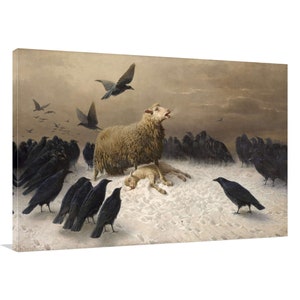 August Friedrich Schenck : Anguish (1878) , Reproduction Canvas Print, Reproduction Art, Home Decor, READY TO HANG!