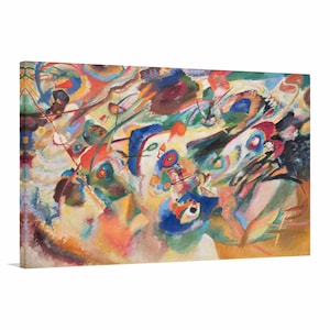Wassily Kandinsky - Sketch 2 for Composition VII Canvas Art,Kandinsky Abstract Painting,Colorful Art Print,Famous Artwork,Reproduction Art