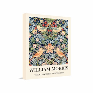 William Morris - The Strawberry Thieves Canvas Art, Morris Print, Exhibition Canvas, Art Nouveau, Morris Canvas, Flower Wall Art