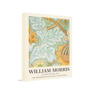 William Morris - Tela artistica con motivo St. James, stampa di Morris, tela da esposizione, Art Nouveau, tela di Morris, arte botanica, motivi floreali