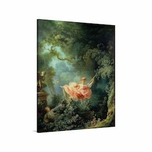 Jean Honore Fragonard - The Swing Canvas Wall Art, Famous Artwork,The Swing Print, Rococo Style Painting, Reproduction Canvas Home Decor