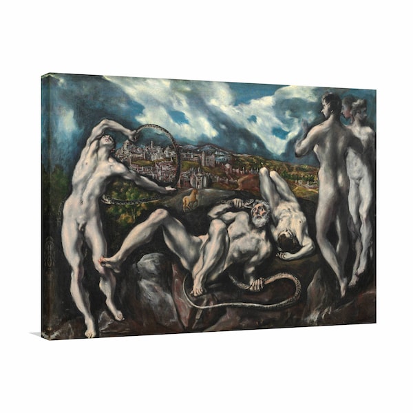 El Greco - Laocoon 1614 Canvas Art, Mythological Painting, El Greco Canvas, El Greco Wall Art, Reproduction Canvas Home Decor