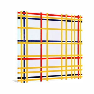 Piet Mondrian - New York City I (1942) Canvas Wall Art, Exhibition Canvas, Famous Painting, Abstract Art,  Reproduction Canvas Home Decor
