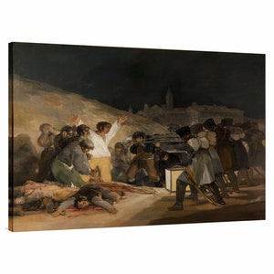 El Tres de Mayo de Francisco de Goya, lienzo para pared, pintura de Goya, obra de arte famosa, reproducción en lienzo para decoración del hogar