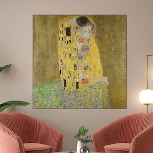 The Kiss by Gustav Klimt Giclee Printed Famous Painting - The Kiss Canvas Art, Gustav Klimt Wall Art - Gustav Klimt Canvas - 1907-08