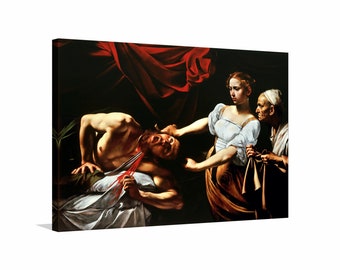 Caravaggio Judith Beheading Holofernes Canvas Art, Baroque Wall Decor