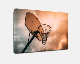 Basketball Canvas Print: Sport Wall Art, Man Cave Decor