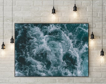 Ocean Wave Canvas Art: Coastal Nautical Decor