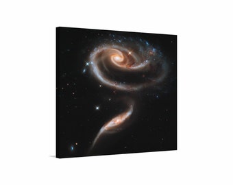 Hubble Telescope - Rose Made of Galaxies Arp 273 Canvas Art,Space Canvas,Rose Galaxy Print,Space Print,Space Wall Art,Galaxy Art,Home Decor