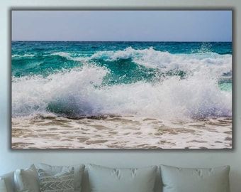海の波のキャンバスプリント：海をモチーフにしたウォールアート