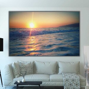 Beach Tropical View | Ocean Wall Art, Tropical Wall Art, Coastal Print, Ocean Canvas Print, Sunset Print, Coastal Wall Art, Coastal Beach