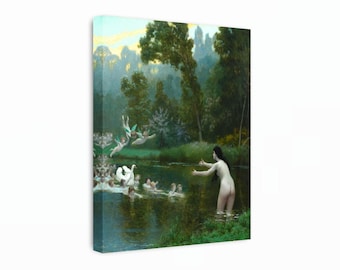 Leda and the Swan Canvas Print: Greek Mythology Fine Art