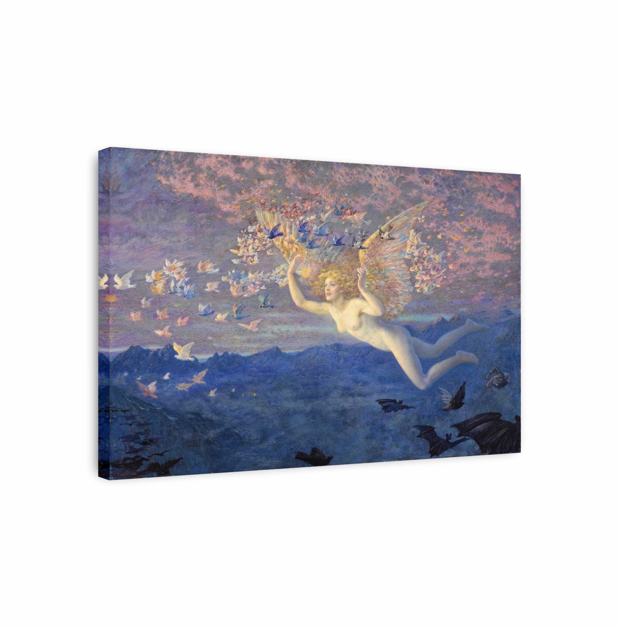 Arte en lienzo de Edward Robert Hughes, Alas de la mañana, Arte del  Romanticismo - Etsy México, image size:2036x2065