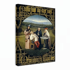 Hieronymus Bosch Canvas Print: Cutting the Stone, Ready to Hang
