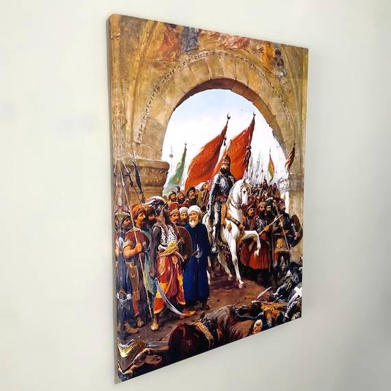 Fausto Zonaro Canvas Art: Mehmed II Entering Constantinople - Etsy