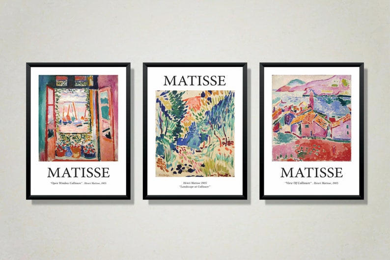 Henri Matisse Set of 3 Art Prints Matisse Prints the Open Etsy