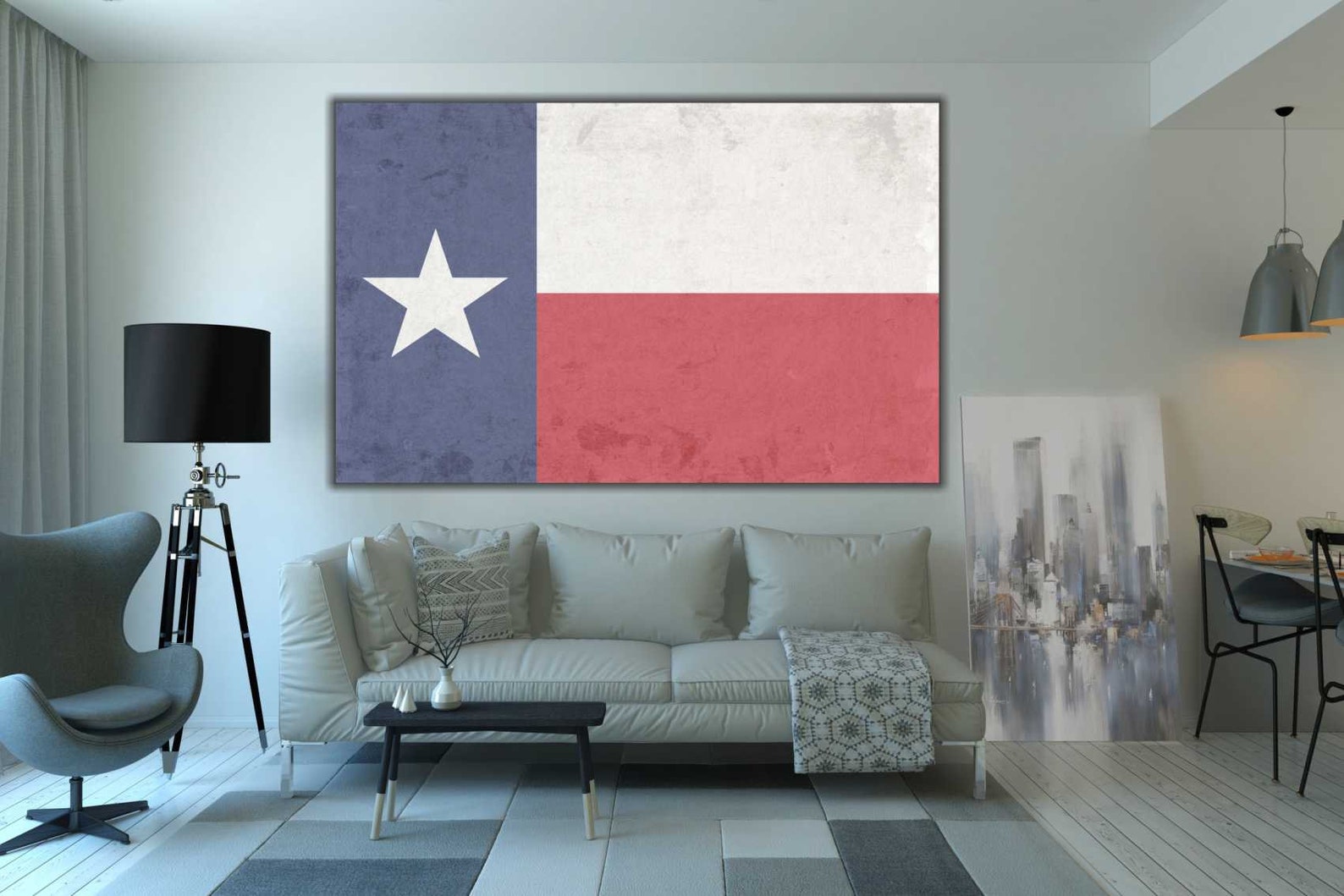 Texas Flag Canvas Vintage State Wall Art State Canvas Art Etsy