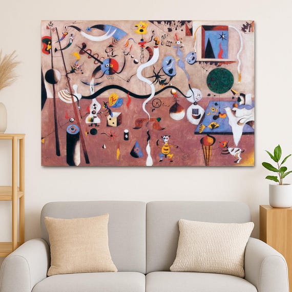 Joan Miró: the Harlequin's Carnival - Abstract Canvas Wall Art - Etsy