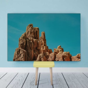 Desert Mountain Canvas Print: Landscape Wall Art Decor