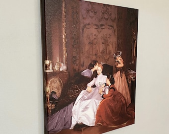 Auguste Toulmouche - La fidanzata esitante, stampa su tela, La sposa riluttante, famoso dipinto, riproduzione su tela, arredamento moderno per la casa