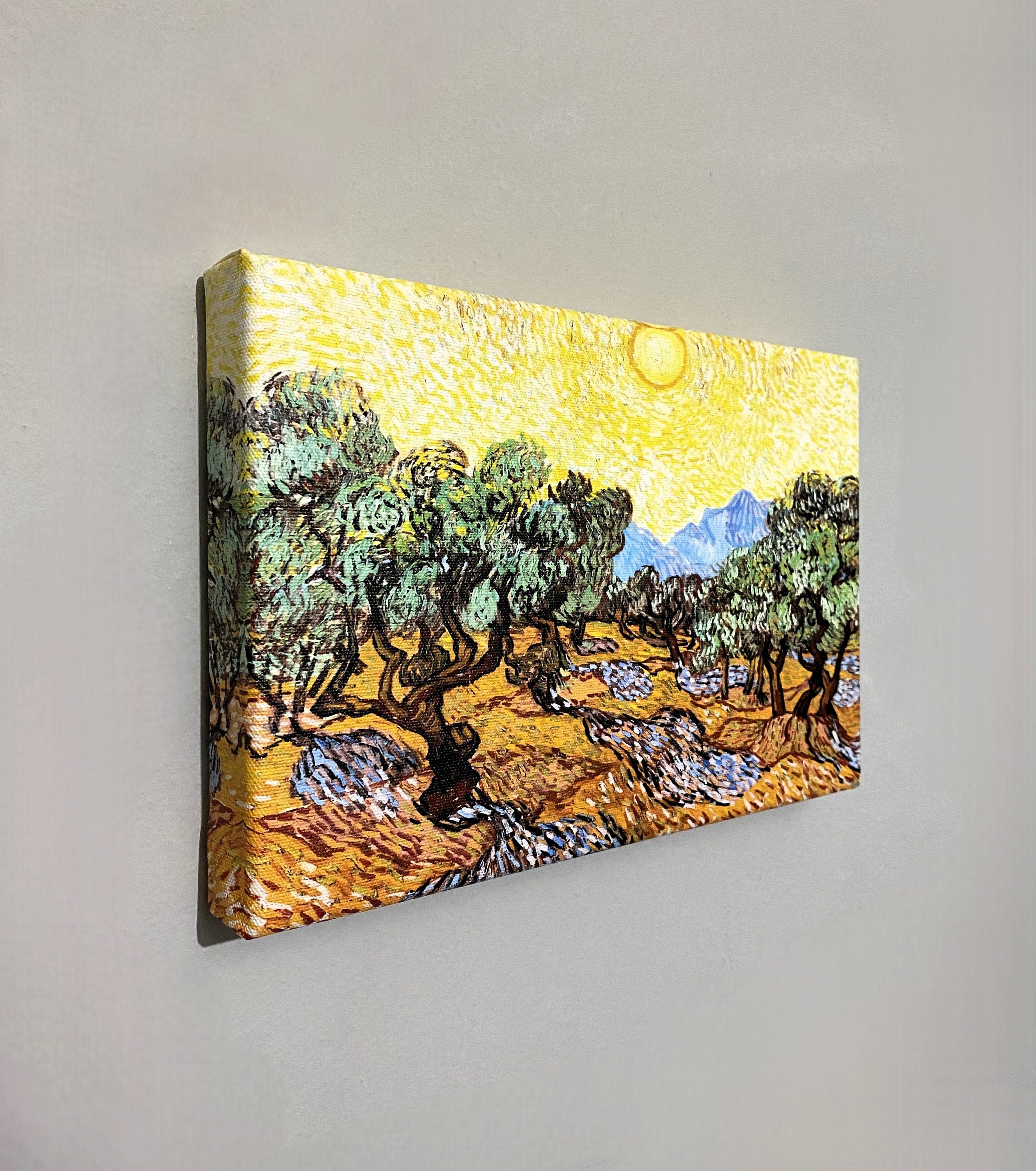 Van Gogh Olive Trees Canvas Art, Landscape Art Reproduction, Ready To Hang!