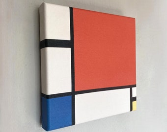 Piet Mondrian - Mondrian Composition Canvas Art, Abstract Wall Art, Mondrian Composition II in Red, Mondrian Wall Art, Abstract Wall Decor