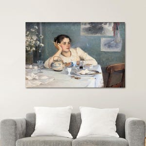 Elin Danielson-Gambogi - After Breakfast Canvas Art, Famous Painting, Kitchen Wall Art, Breakfast Woman, Reproduction Art, Home Wall Art