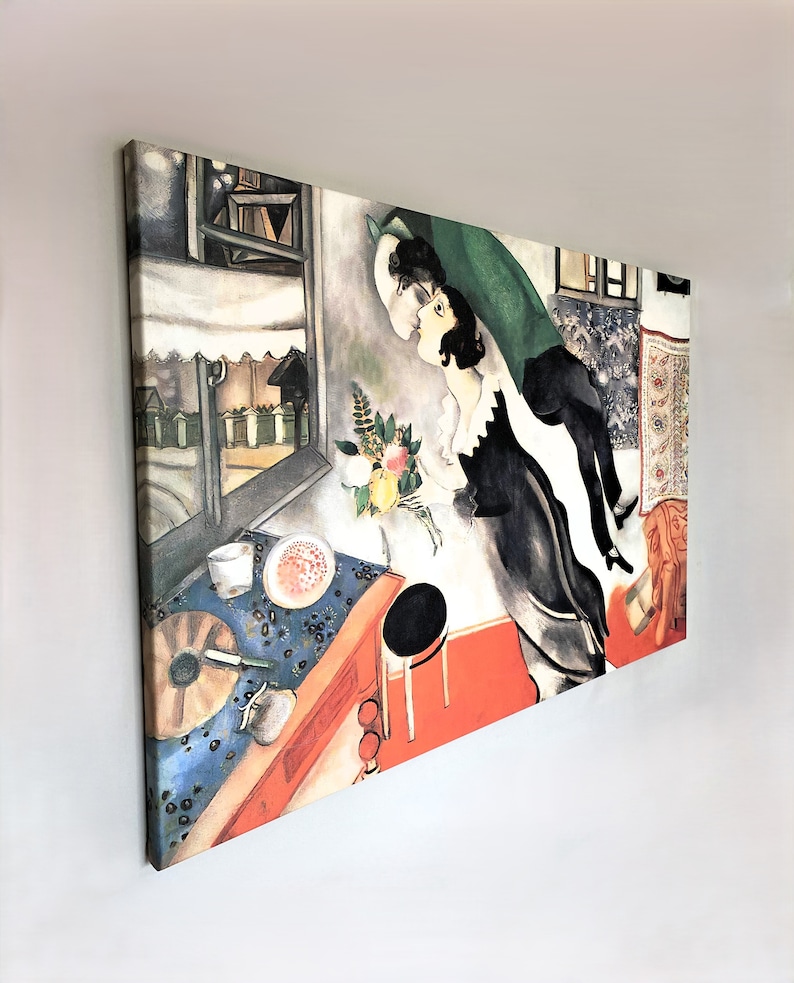 Marc Chagall Leinwanddruck „The Birthday 1915“ - naive Kunst - Home Decor Bild 1