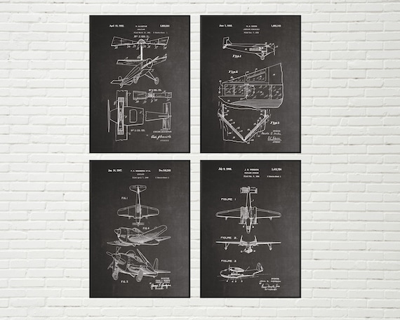 Pp983-blueprint Paper Airplane Patent Poster Greeting Card by