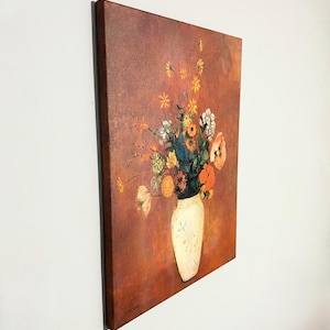 Odilon Redon - Bouquet in a Chinese Vase Canvas Art, Odilon Redon Canvas, Flower Art, Still Life, Reproduction Canvas Art, Modern Home Decor
