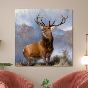 Edwin Landseer - The Monarch of the Glen Canvas Art, Famous Painting, Scottish Stag Deer, Deer Canvas, Reproduction Canvas, Home Wall Art