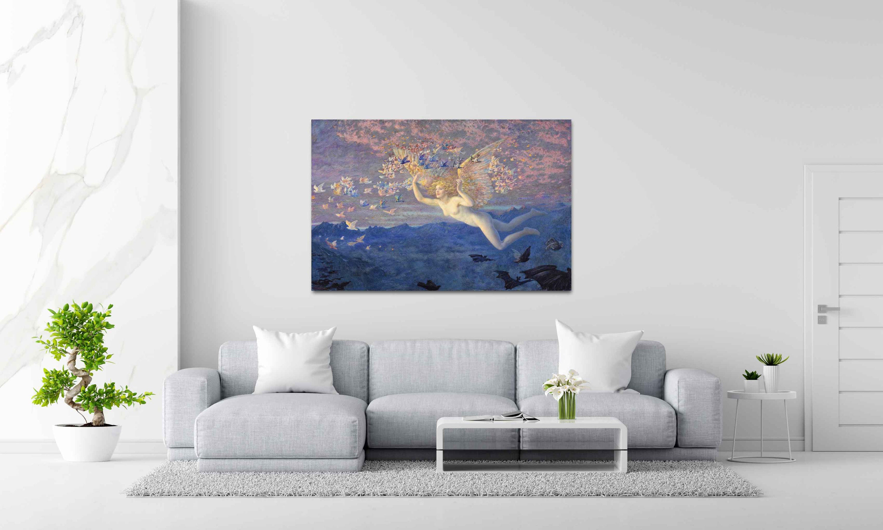 Arte en lienzo de Edward Robert Hughes, Alas de la mañana, Arte del  Romanticismo - Etsy México, image size:3000x1800