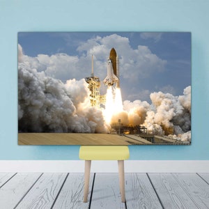 Space Rocket Canvas Art | NASA Print, Space Wall Decor, Rocket Launch, NASA Canvas, SpaceX canvas, Falcon Heavy, Falcon Heavy print