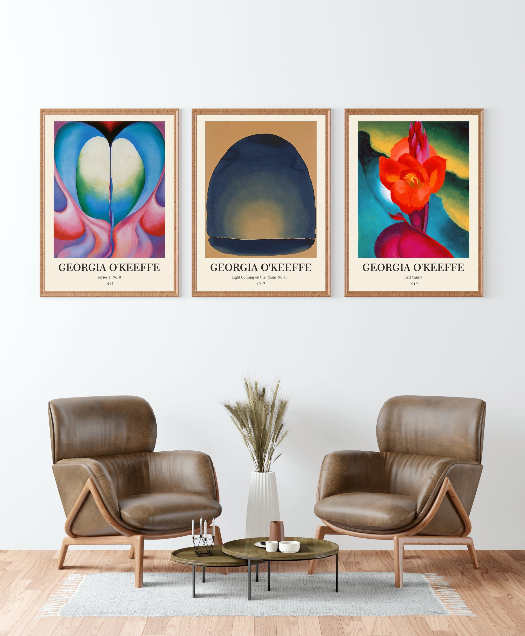 Diskant parti Midlertidig Georgia O'keeffe Set of 3 Art Prints Series 1 No. 8 - Etsy