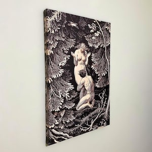 Adam and Eve Canvas Art,  Mark Svabinsky Reproduction, In Paradise, Ready To Hang!
