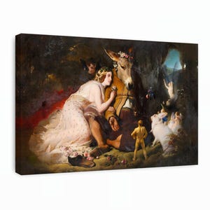 Titania and Bottom Canvas Art, Edwin Landseer Fairy Wall Art, Midsummer Night Dream Print