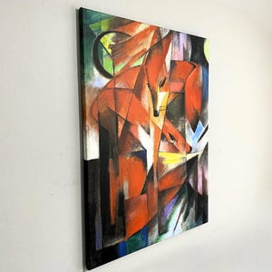 Franz Marc - The Foxes (1913) Canvas Art, Famous Painting, Franz Marc Canvas, Animal Painting, Abstract Art, Reproduction Canvas Home Decor